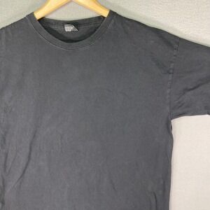GemRock Mens T-Shirt Crew Neck‎ Short Sleeve Black Cotton Casual 2XL